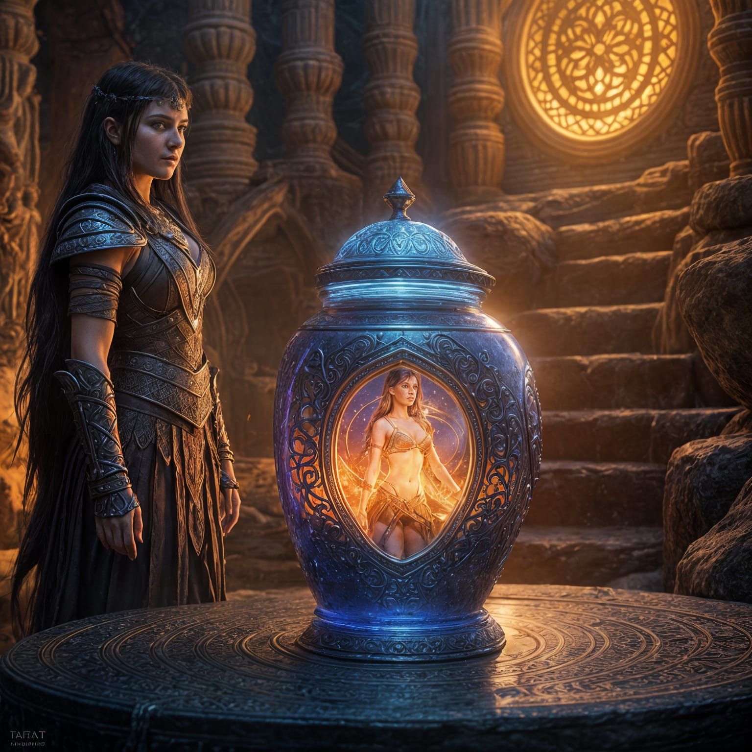 Xena in a Jar: Detailed Matte Painting