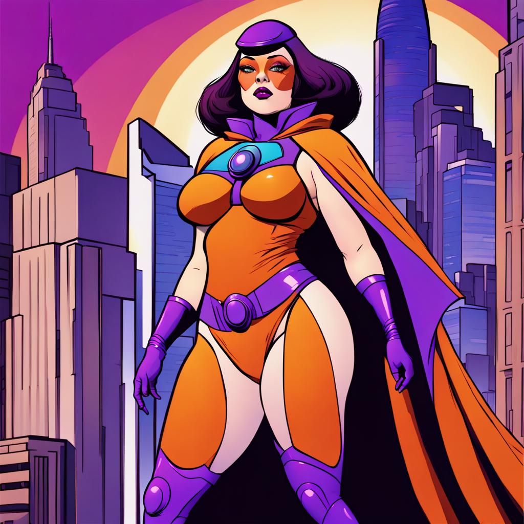Marsport Supergoddess Patrol in Art Deco Cityscape