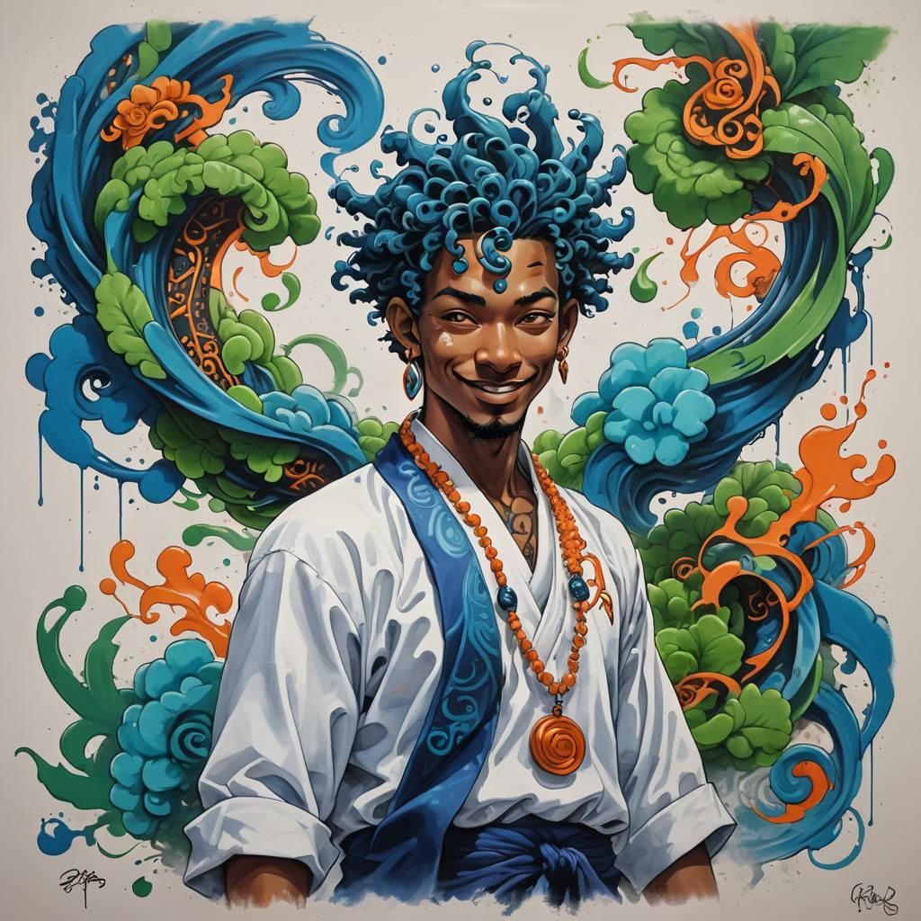 Air Genie in Temple Dojo: Cinematic Film Still