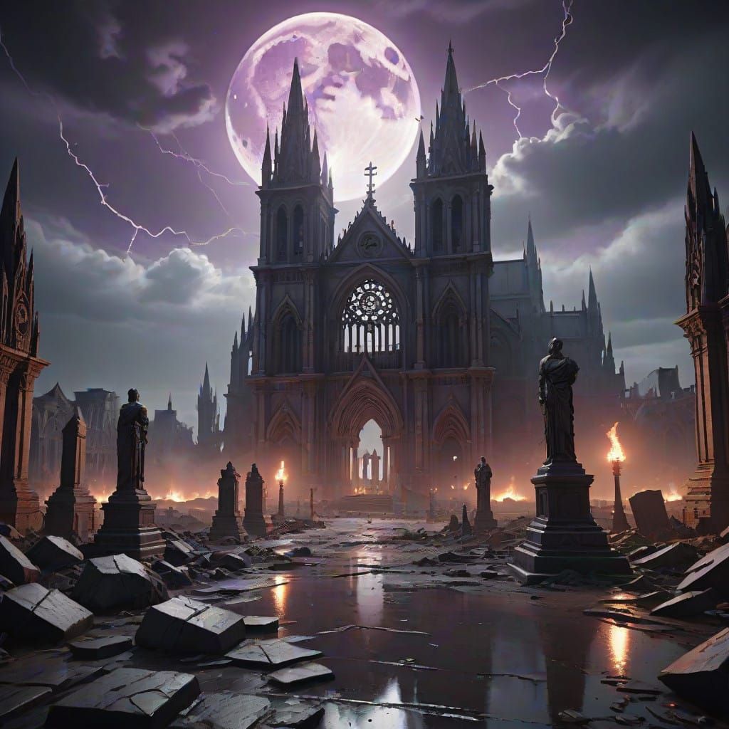 Gothic Apocalypse in Crimson Twilight