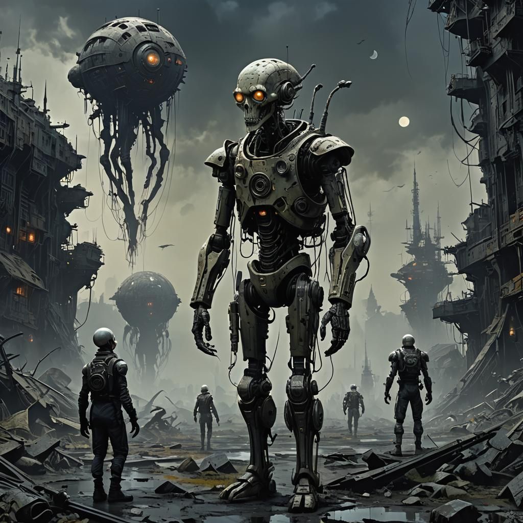 Epic Sci-Fi Masterpiece: A Visionary Artwork