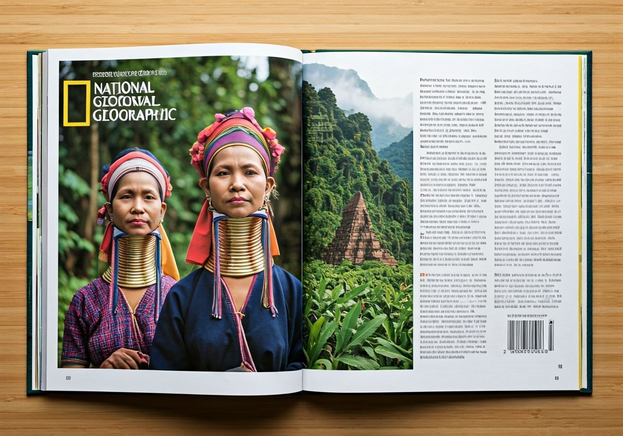 Kayan Women With Golden Neck Rings in National Geographic St...
