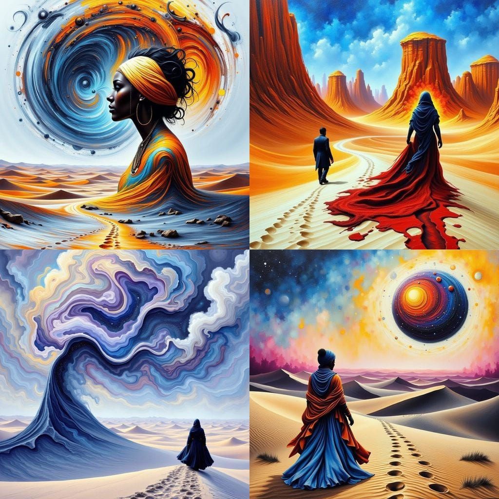 A Dreamer's Odyssey in Vibrant Watercolor