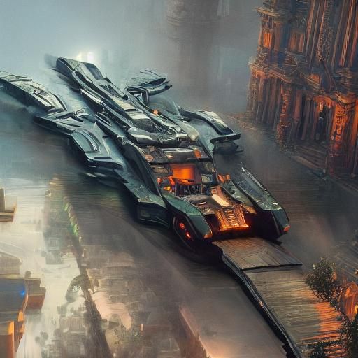 Sleek Hypersonic Supercar in Baroque Setting