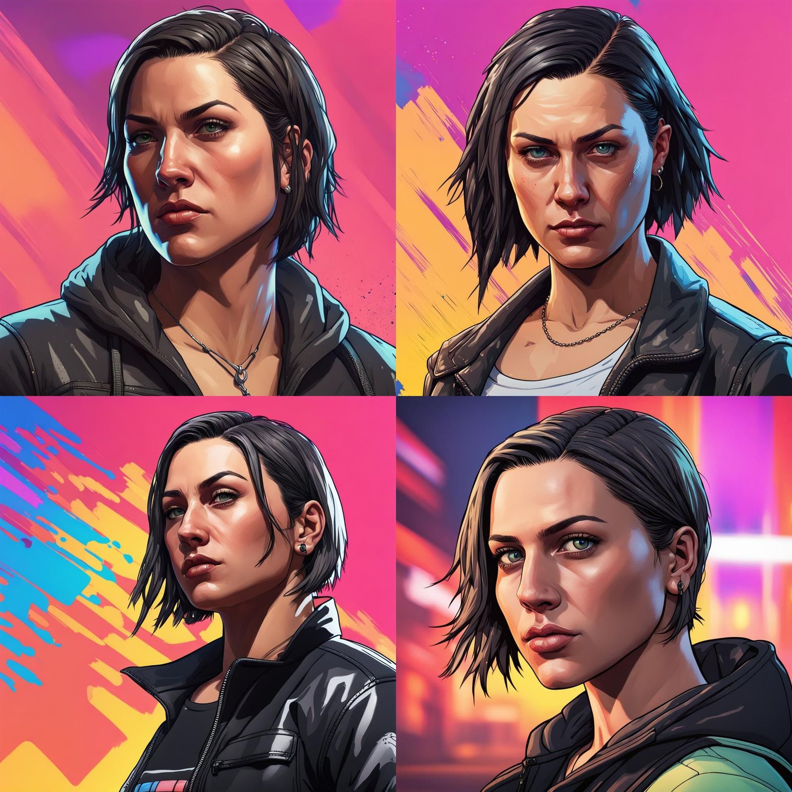 Rhea Ripley as GTA Character in Hyperreal Art