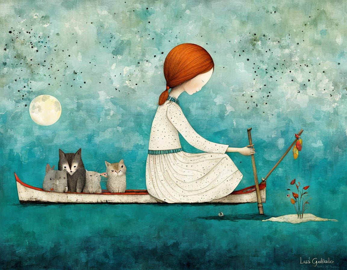 Whimsical Daydream Scene with Soft Colors