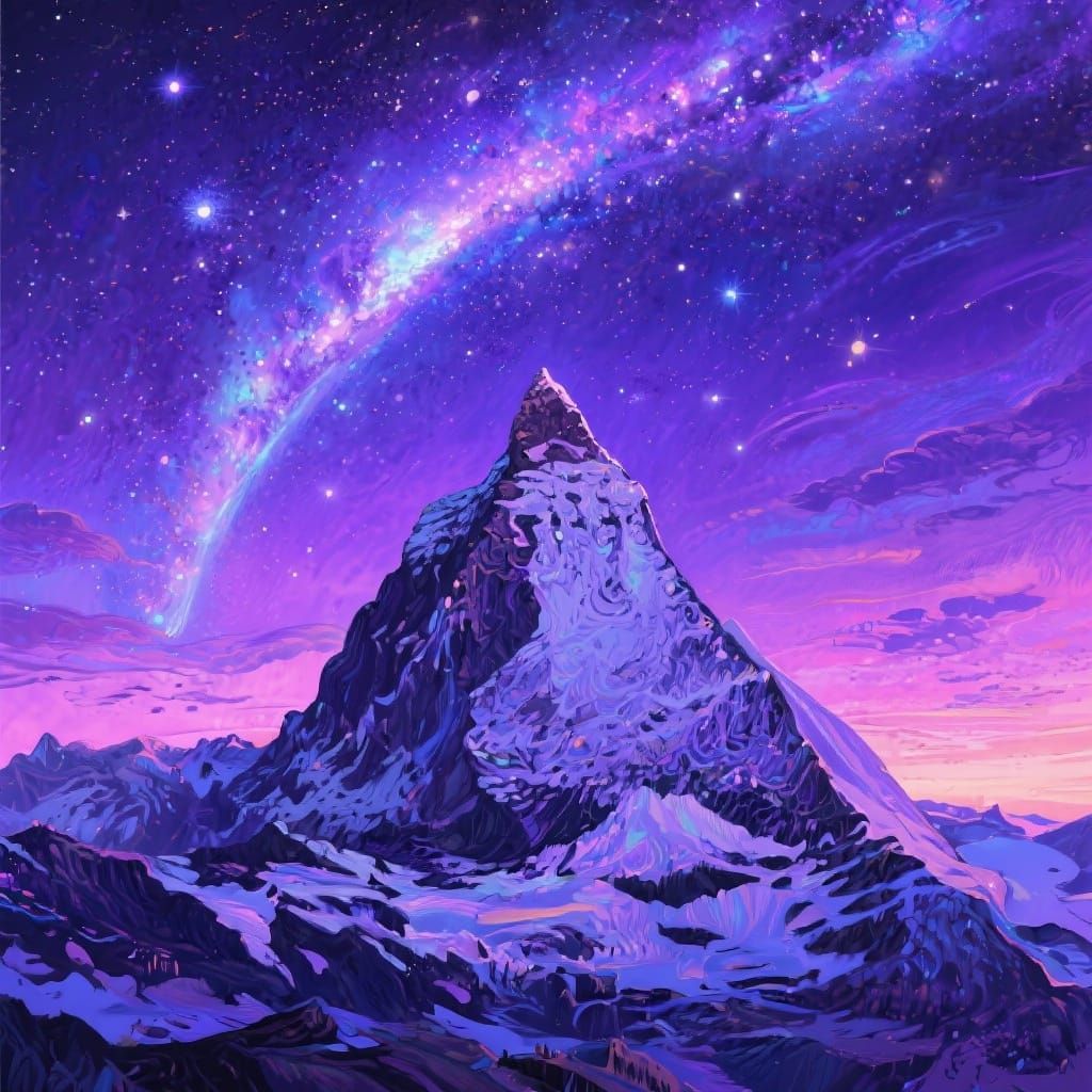 Majestic Matterhorn Under Galactic Arch