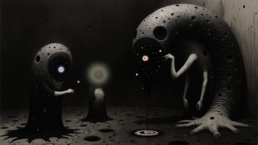 Cosmic Horror in Dark 35mm Cinematic Style