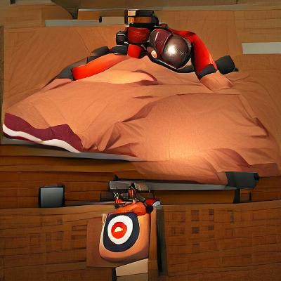Team Fortress 2 Scout Relaxing in Bed