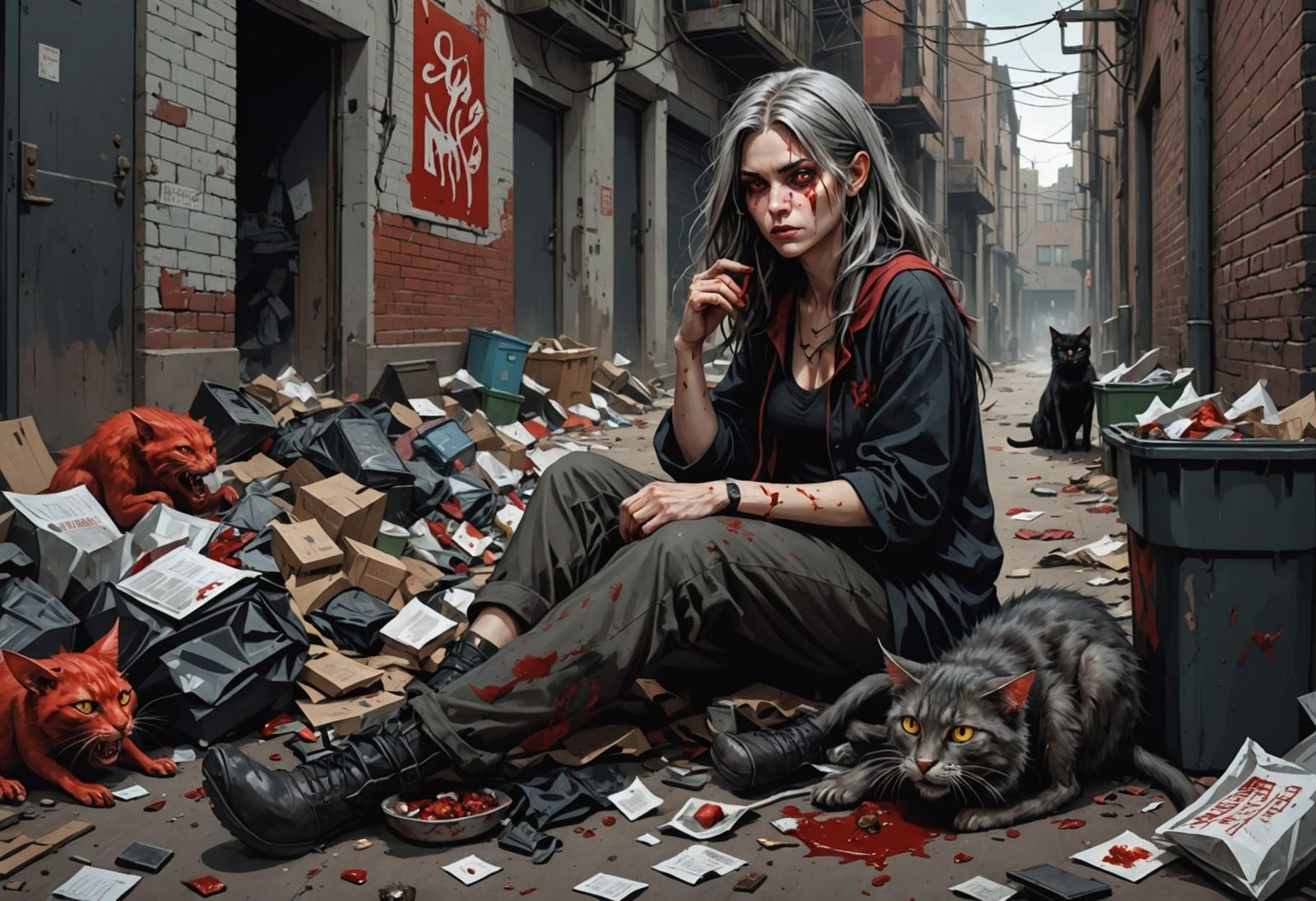 Hideous Homunculus Reclines in Sinister Alleyway