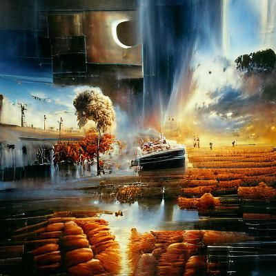 Dreamy Valley Landscape in Dinotopia Style