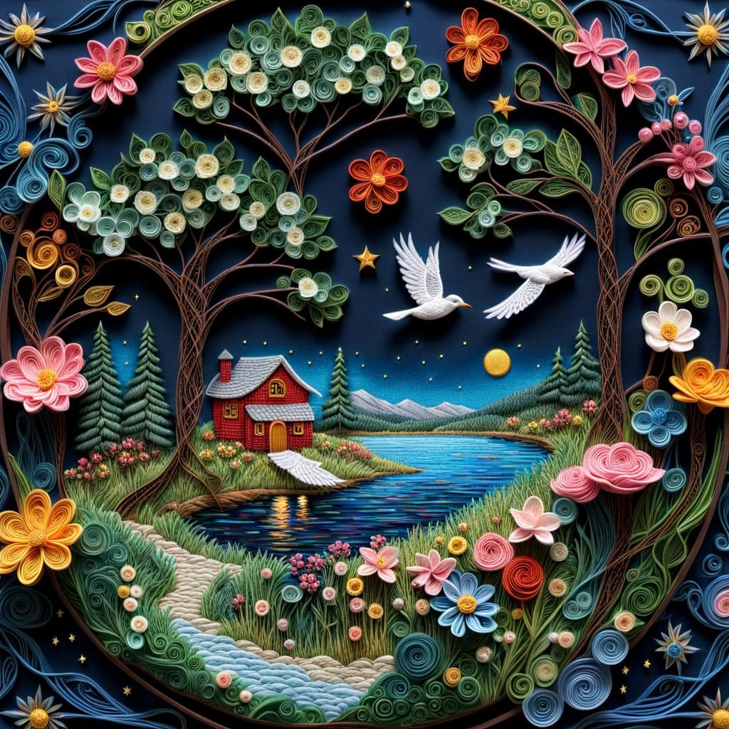 Artwork made from different textures