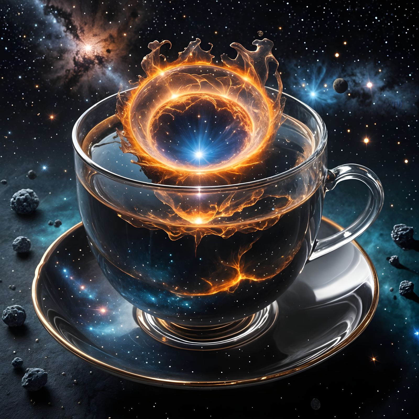 Supernova in Teacup: A Cosmic Still Life