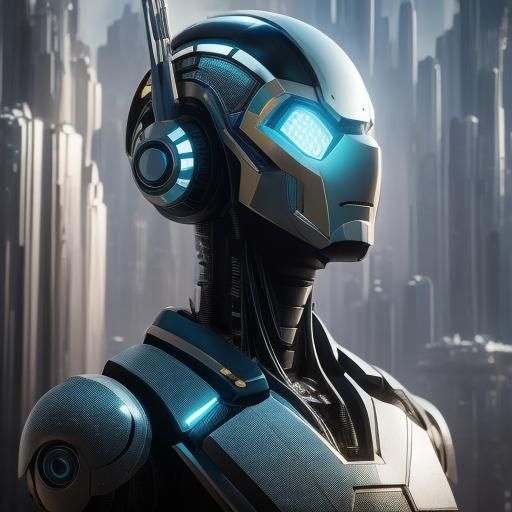 Intricate Sci-Fi Robot Portrait in Unreal Engine 5