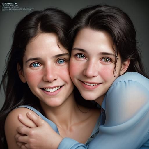 Friends Embrace: A Professional Color Portrait