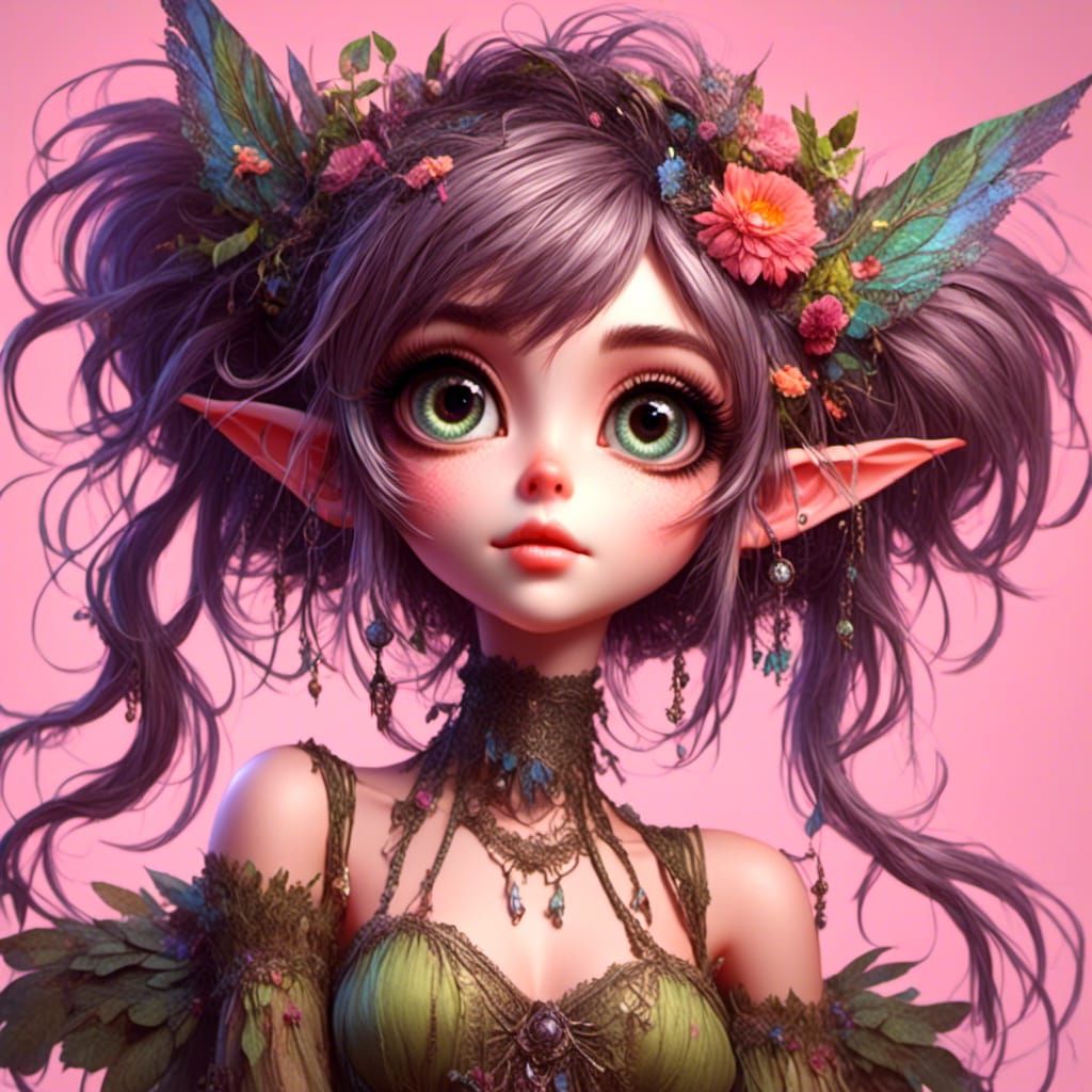 Adorable Punky Pixie Girl Portrait