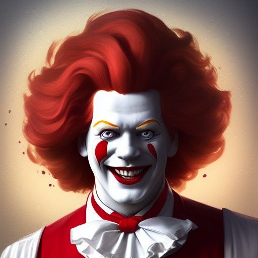 Hyperdetailed Portrait of Ronald Mcdonald in Unreal Engine