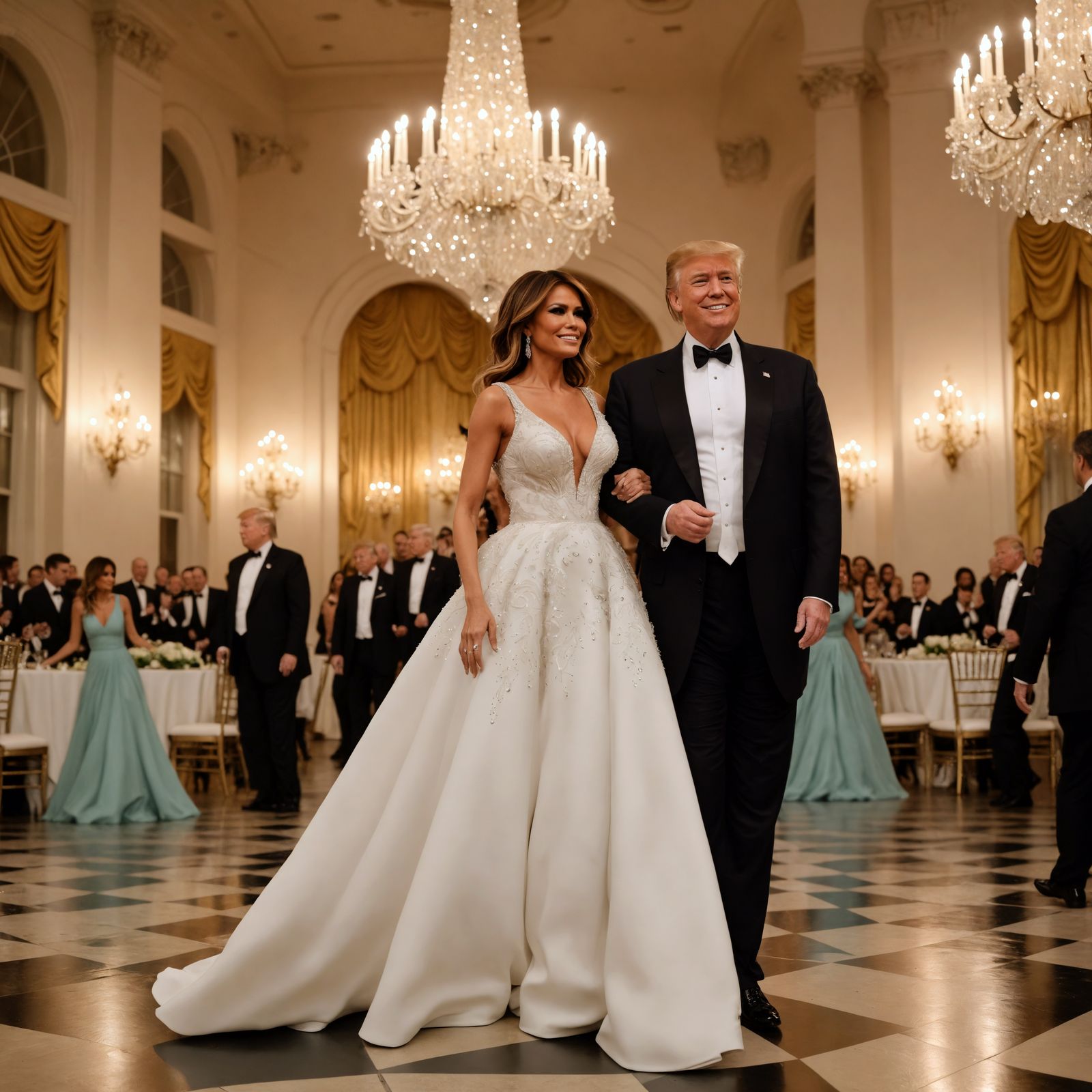 Trump Inaugural Ball Dance in Formal Attire