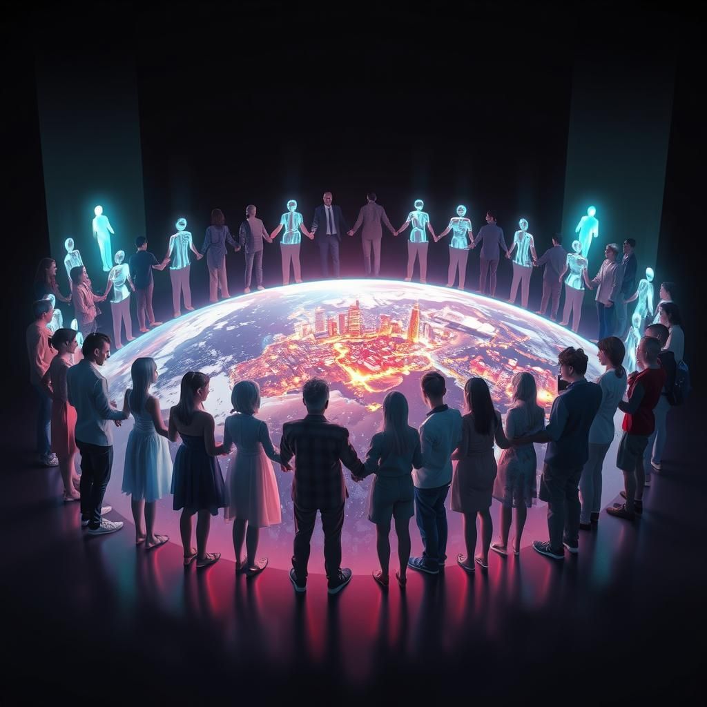 Global Unity: Diverse Cultures in a Holographic Circle