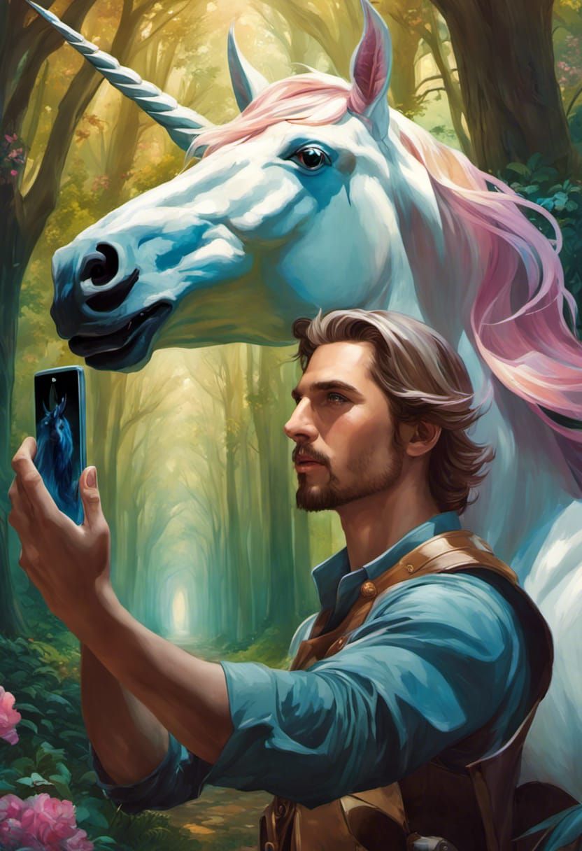 Selfie with an unicorn