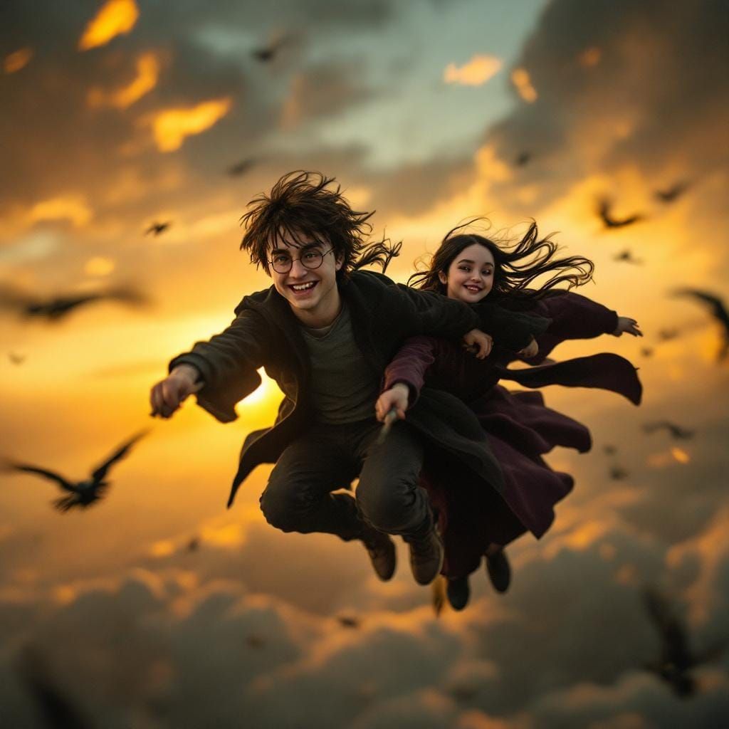 Harry Potter and Wednesday Addams Play Quidditch