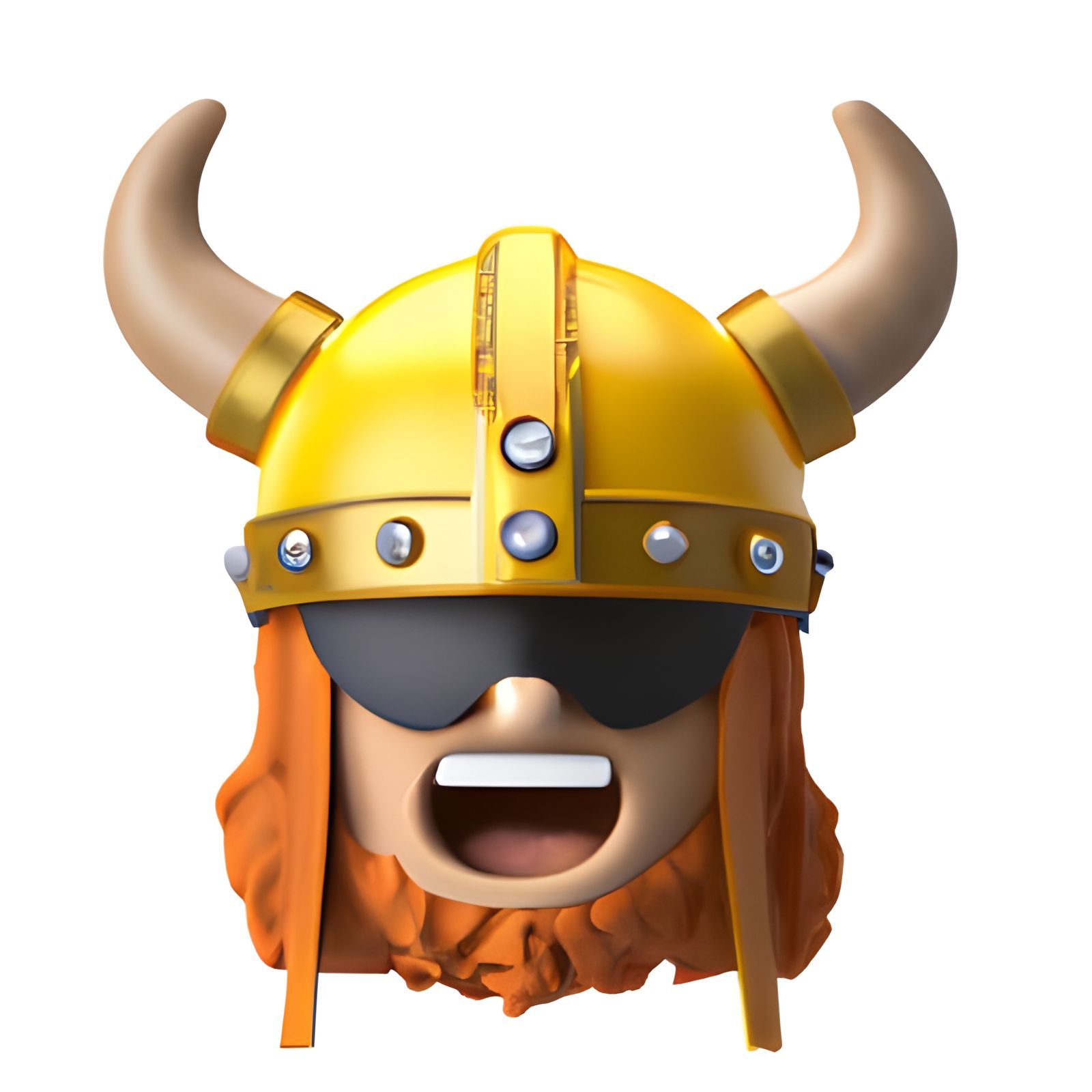 3D Alf with Viking Helmet Emoji