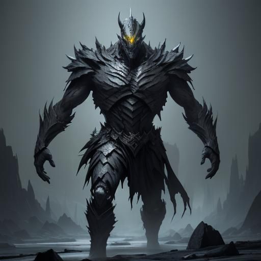 Bedrock Fragment Humanoid in Digital Fantasy Art