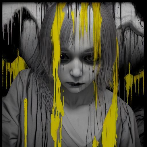 Monochromatic Yellow Abstract Design