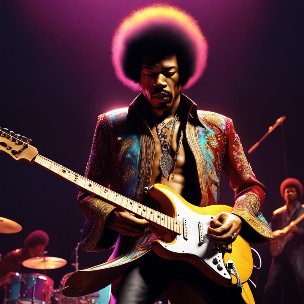 Jimi Hendrix Plays Left-Handed Guitar