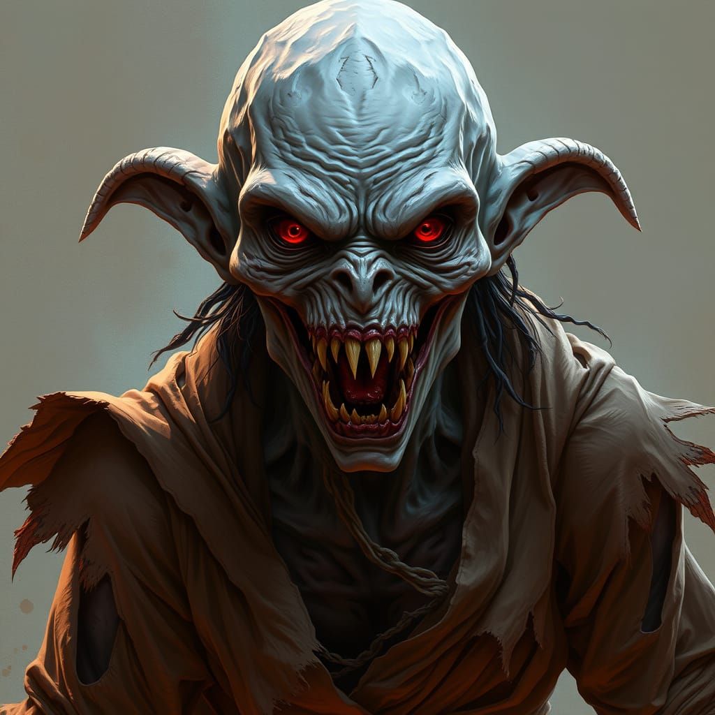 Ethereal Ghoul in Vibrant Fantasy Art