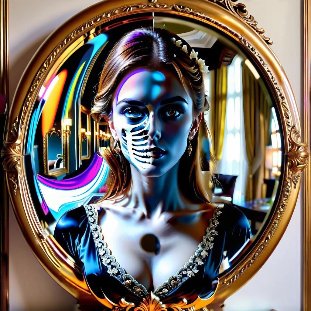 Surreal Woman: 4D Trompe-l'oeil Optical Illusion