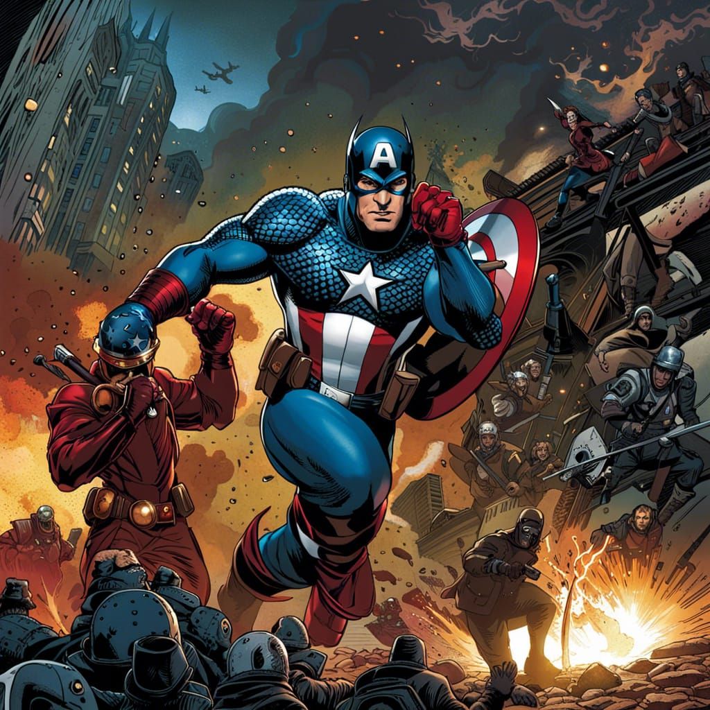 "Captain America" in action