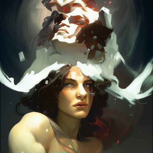 Zagreus Portrait in Art Nouveau Style