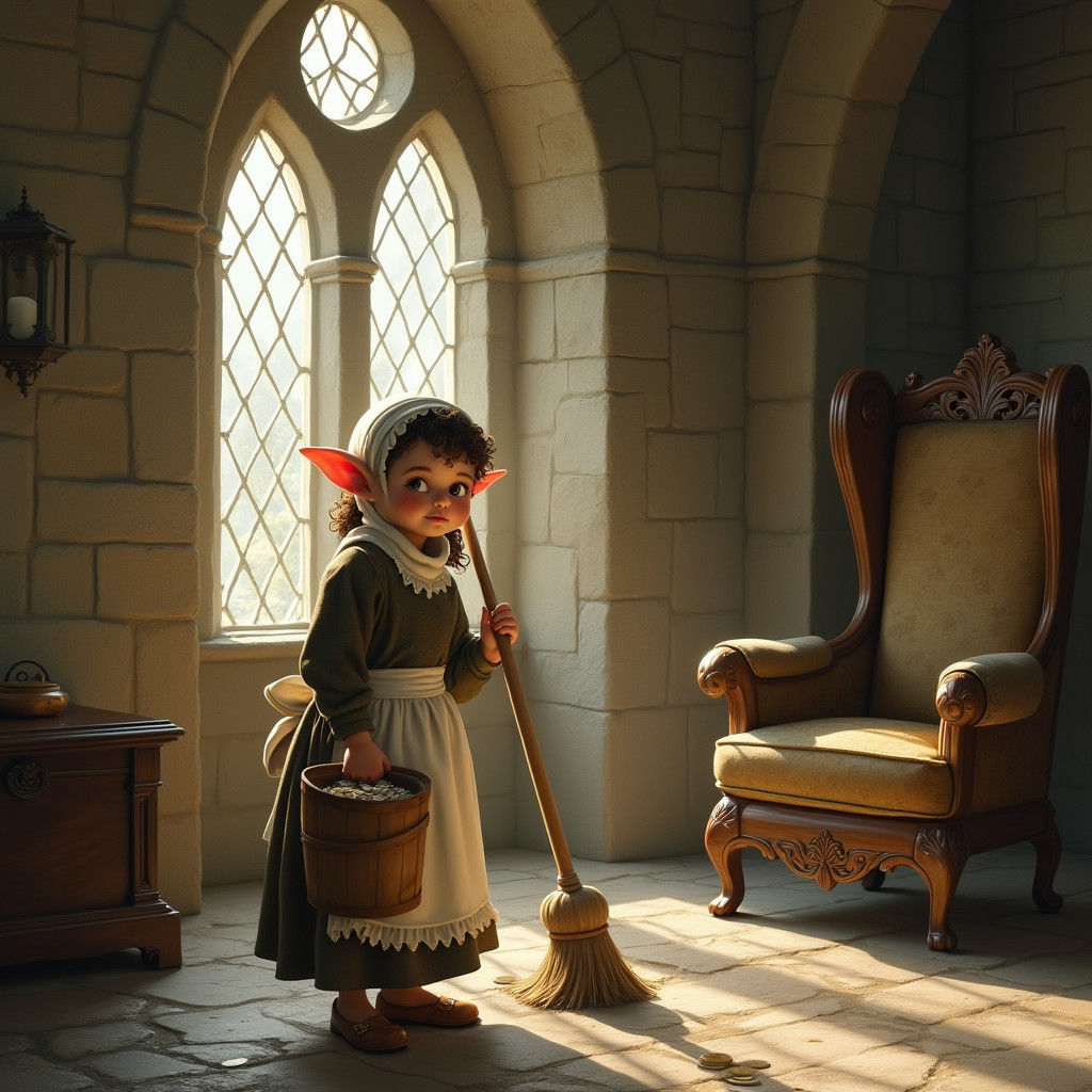 Melba Tunnelly, the chambermaid at Faerchester Castle