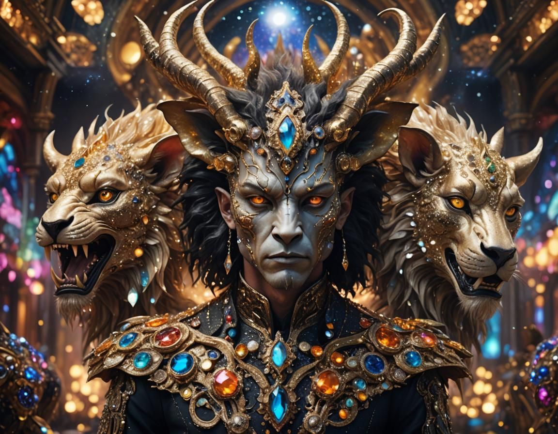 Human-Chimera Hybrid Fine Art Digital Painting