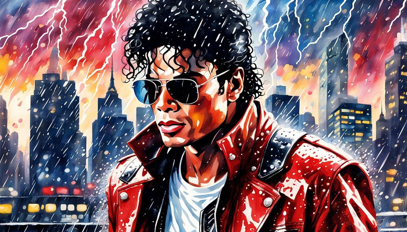 Michael Jackson in Pop Art Style on 42nd Street