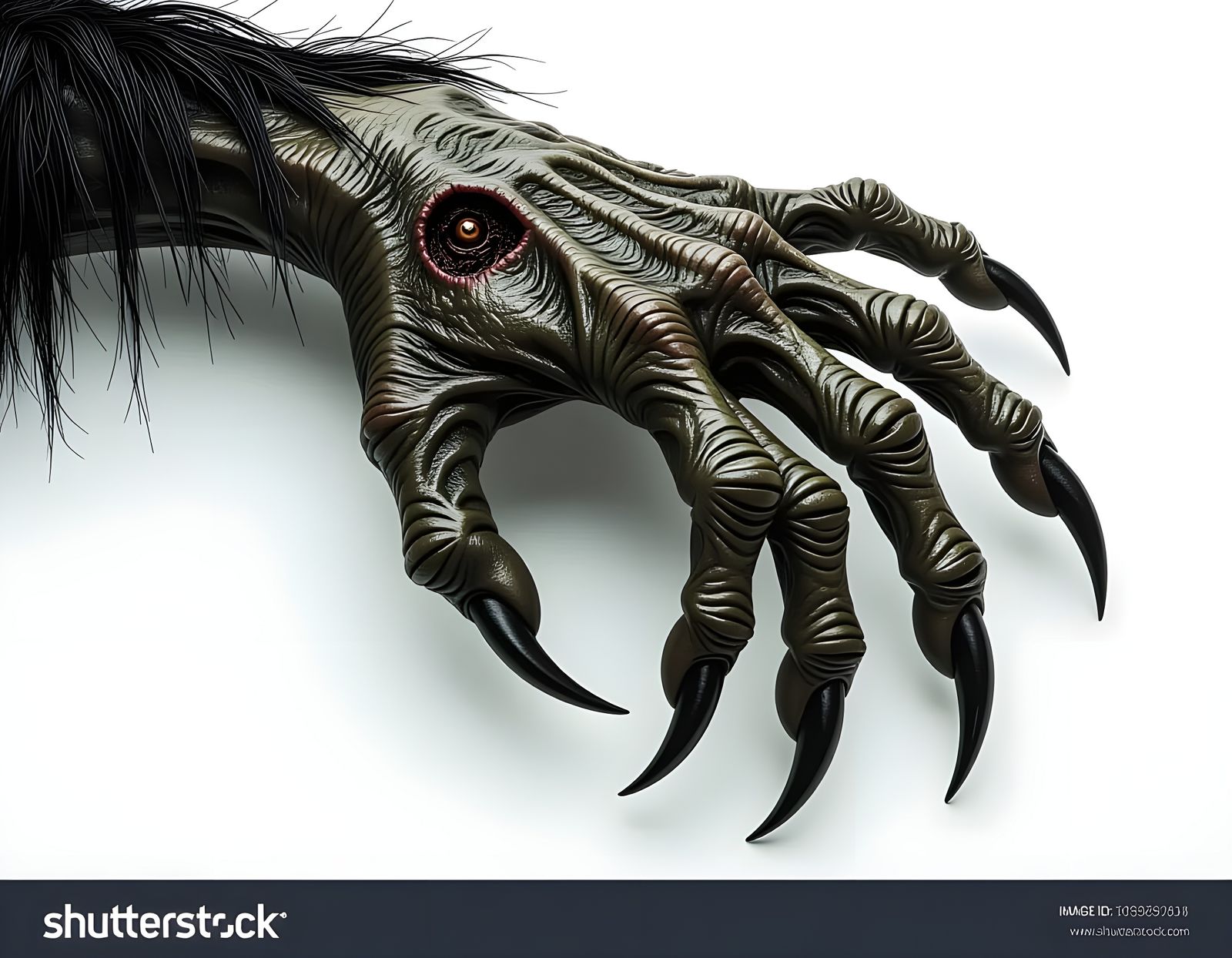 Creepy Monster Hand with Black Claws