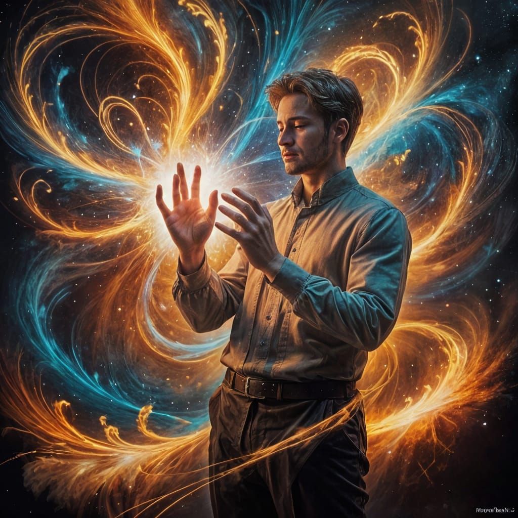 Cinematic Portrait of a Warlock Rewriting Reality