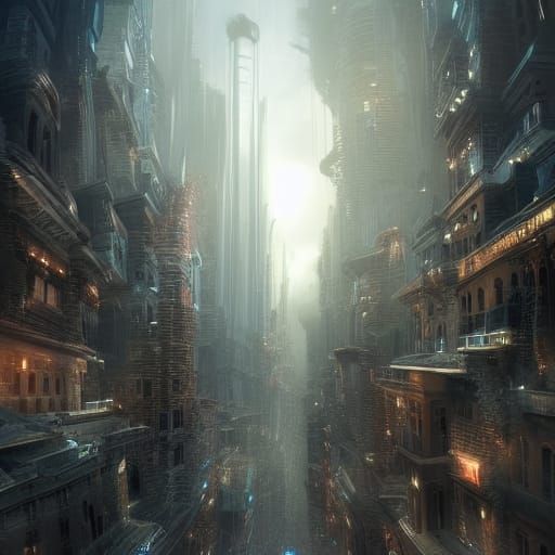 Futuristic White City Rises Above Ruins