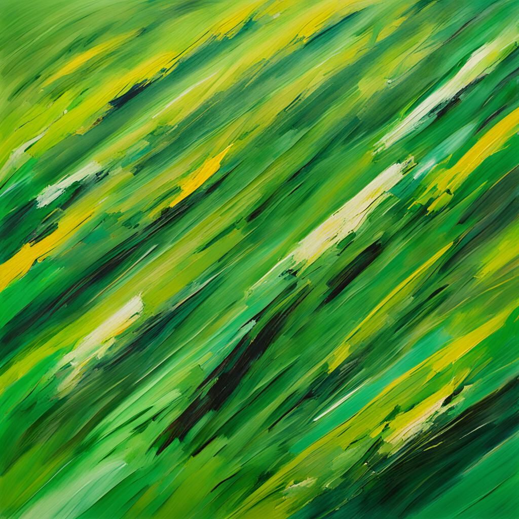 Abstract Expressionist Cornfield in Green