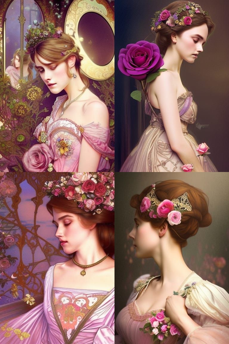 Princess in Mirror Kingdom: Art Nouveau Portrait