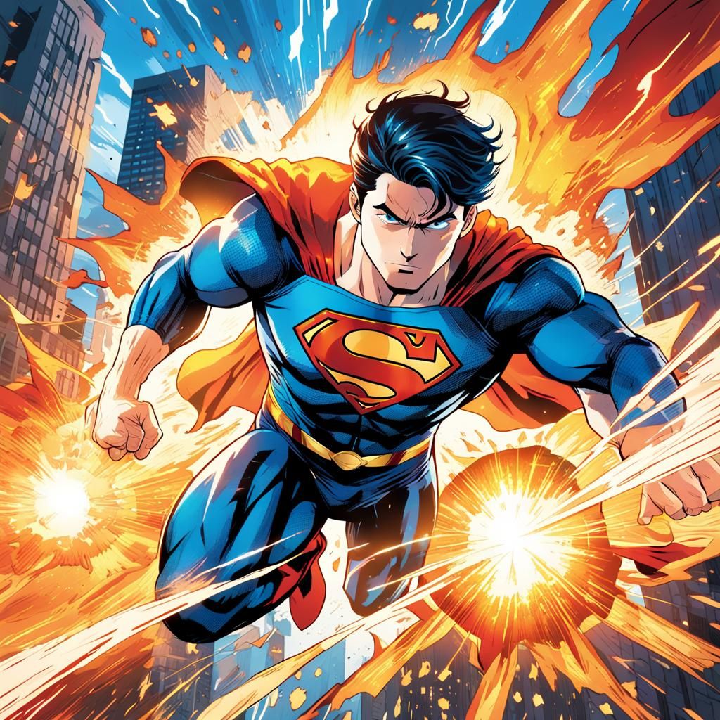 Superhero Clash: Dynamic Comic Book Illustration