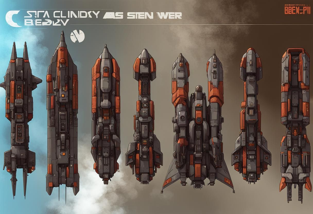 2D Sci-Fi Fighter Jet Game Asset Sheet