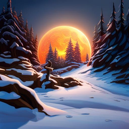 Hyperrealistic Snow Globe with Dramatic Lighting