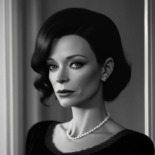 Elegant Film Noir Portrait in the Style of Hopper