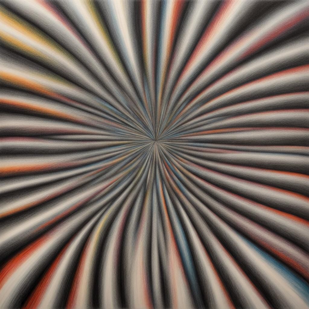 Colorful Optical Illusion in Charcoal Style