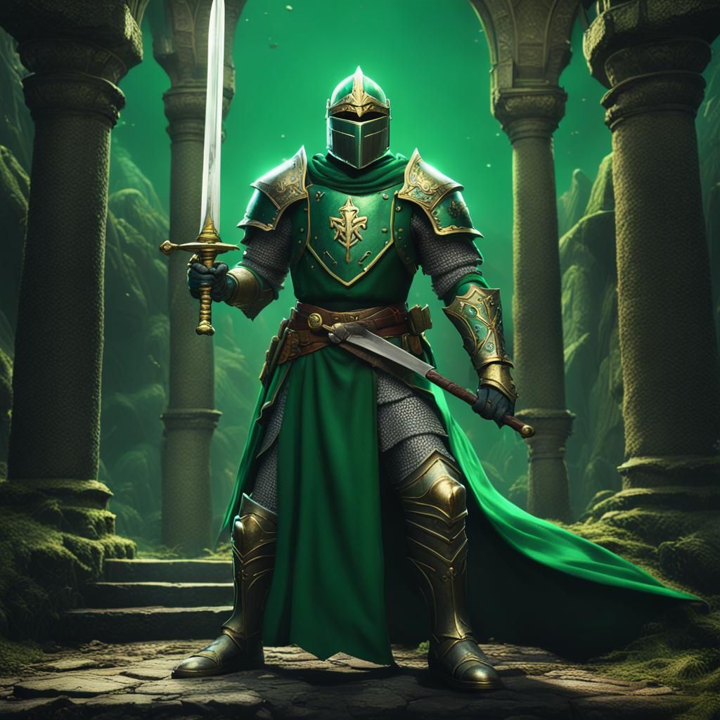 Emerald Knight Concept Art in Unreal Engine 5