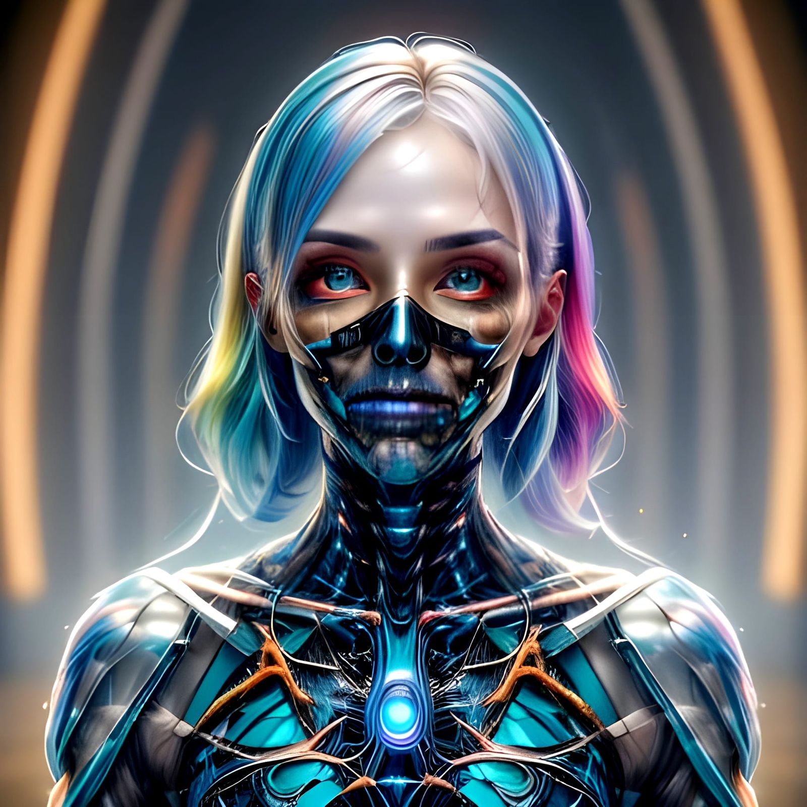 a Cyber-plastination human