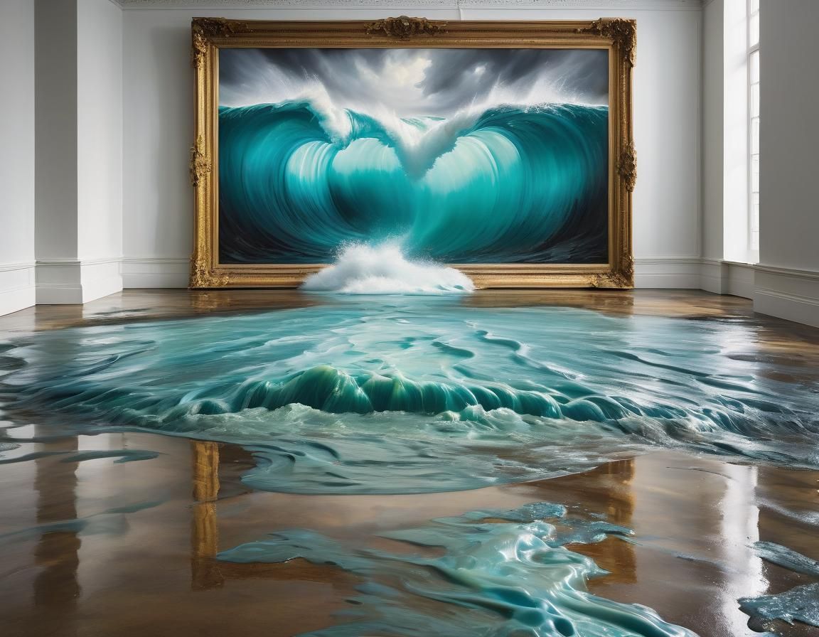 Surreal Painting Gallery with Stormy Seascapes