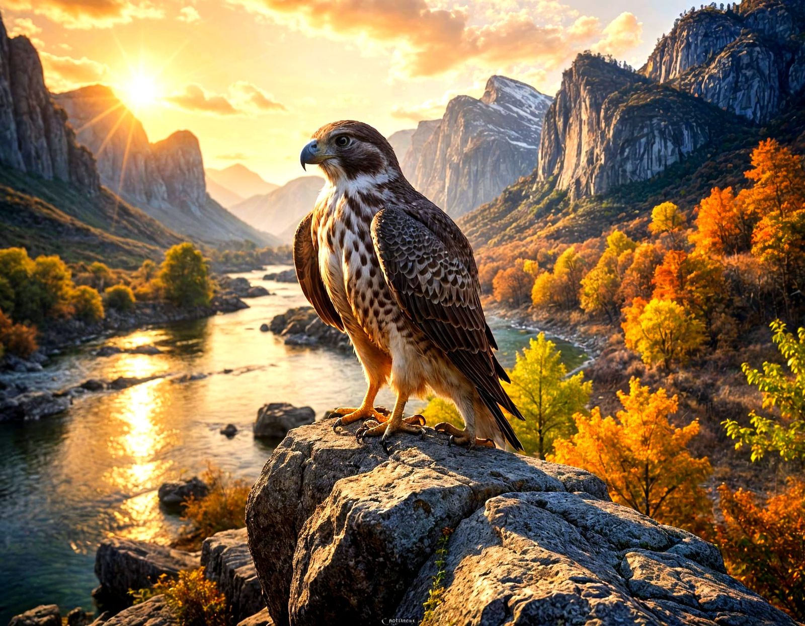 Surreal Oil Painting of Heavenly Sunshine